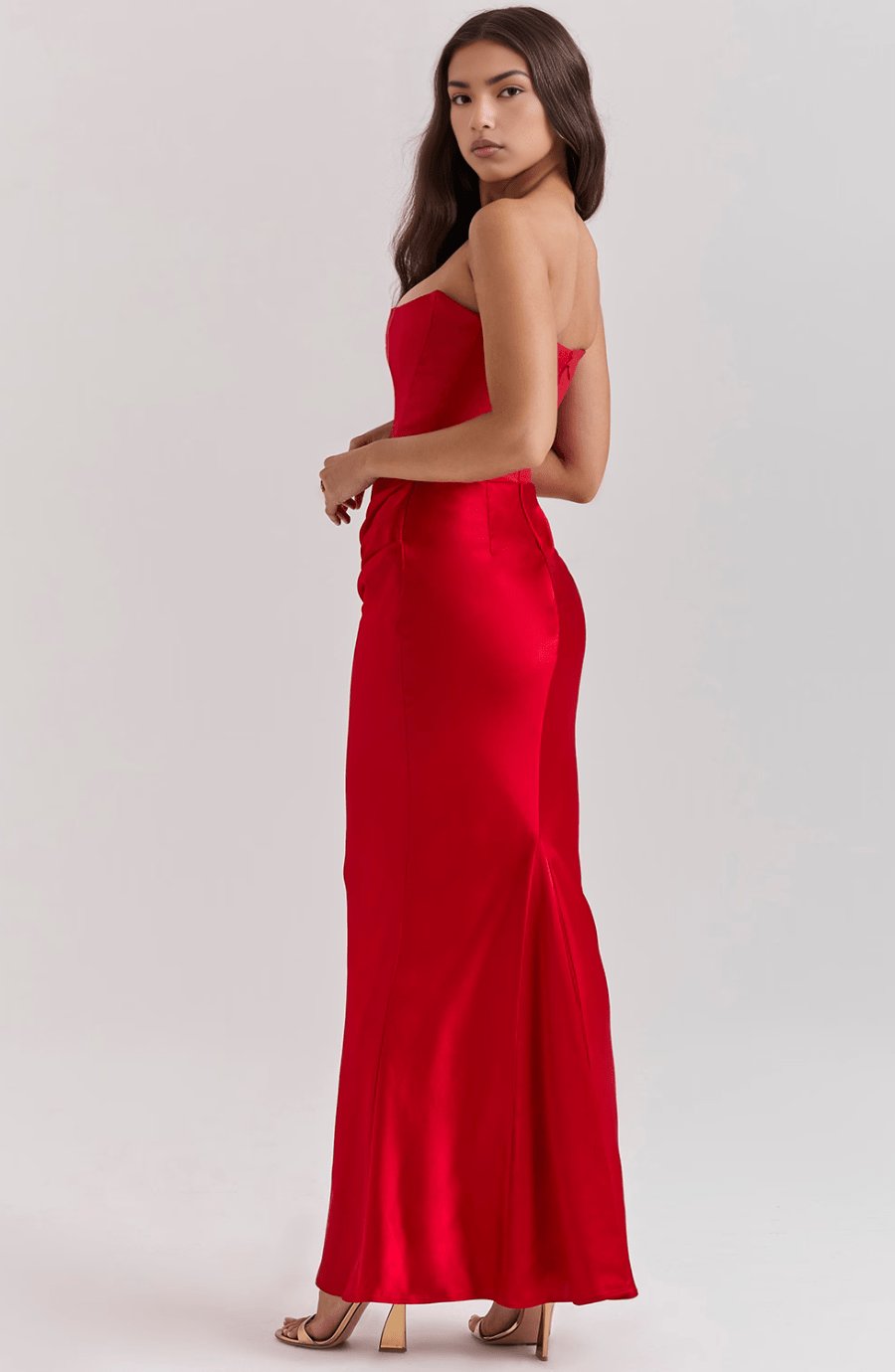Robe bustier glamour jade