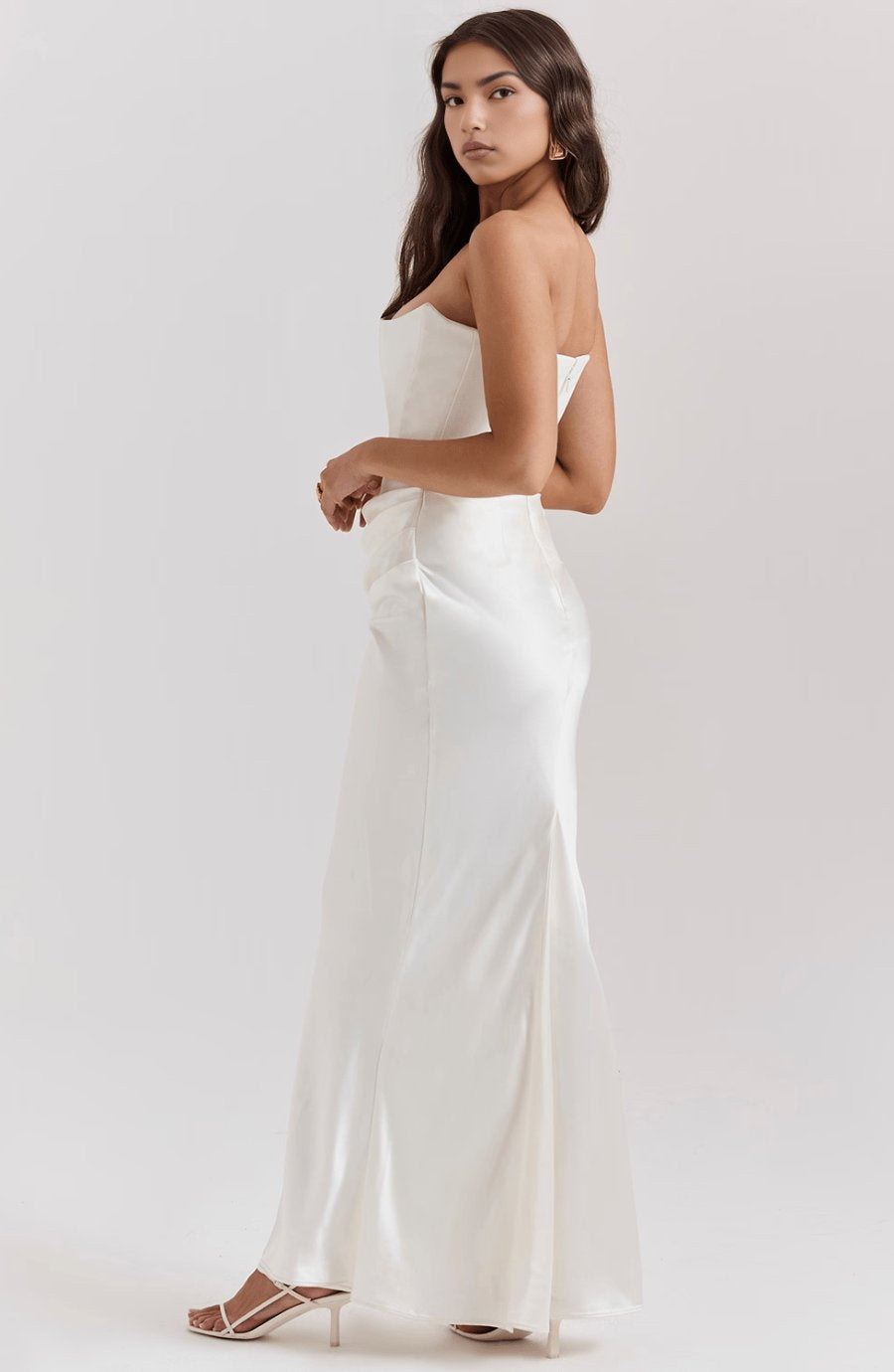 Robe de cérémonie longue ambre