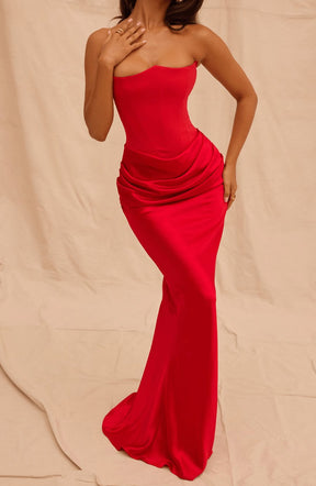 Robe longue élégante cristal