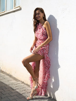 Robe florale col licou vue ensemble été