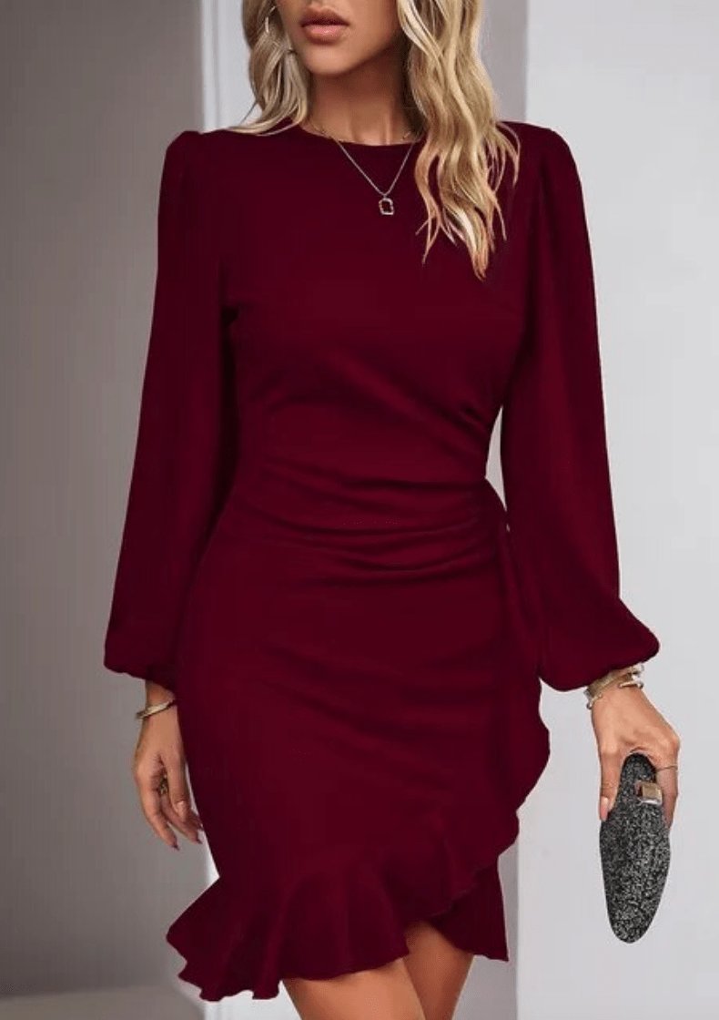 Robe tendance manches longues océan