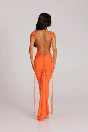 Robe longue lilas détail finitions poésie