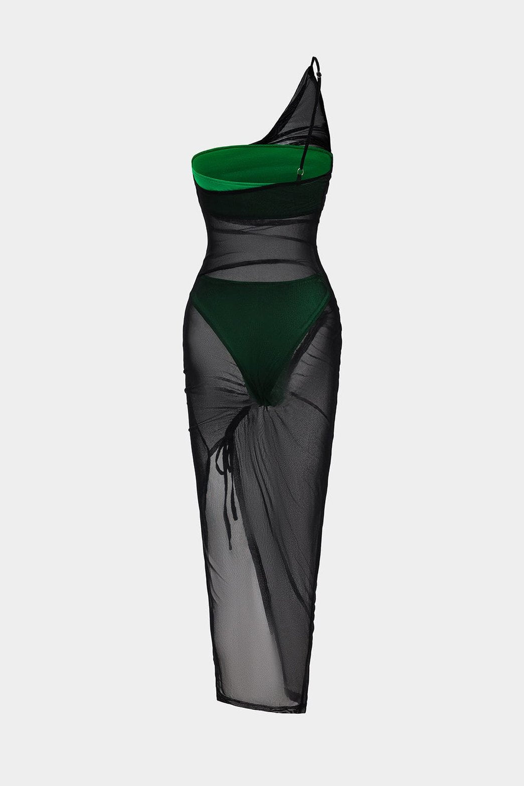 Robe longue transparente vue de dos soleil