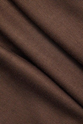 Robe longue asymétrique noire vue tissu feuille