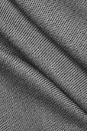 Robe longue asymétrique noire détail couture montagne