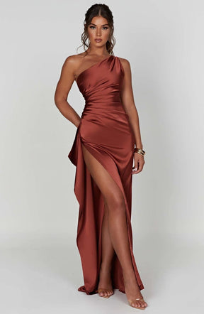 Robe Longue Asymétrique Satin