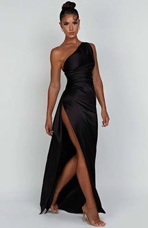 Robe Longue Asymétrique Satin
