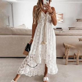 Robe dentelle bohème été étoile