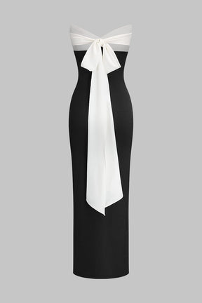 Robe longue bustier élégante vue de dos lune