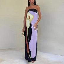 Robe bustier longue avocat grâce