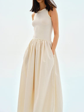 Robe maxi basique noire vent