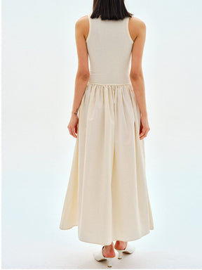 Robe longue noire basique arc