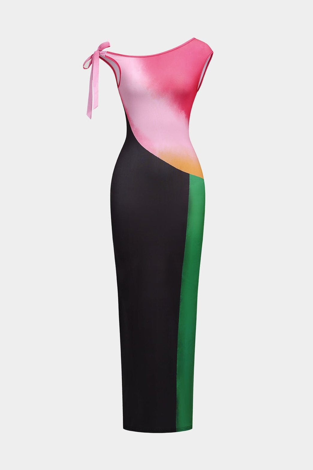 Robe longue dégradée vue de face harmonie