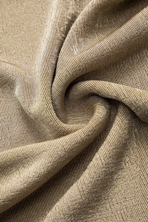 Détail du drapé de la robe longue moon
