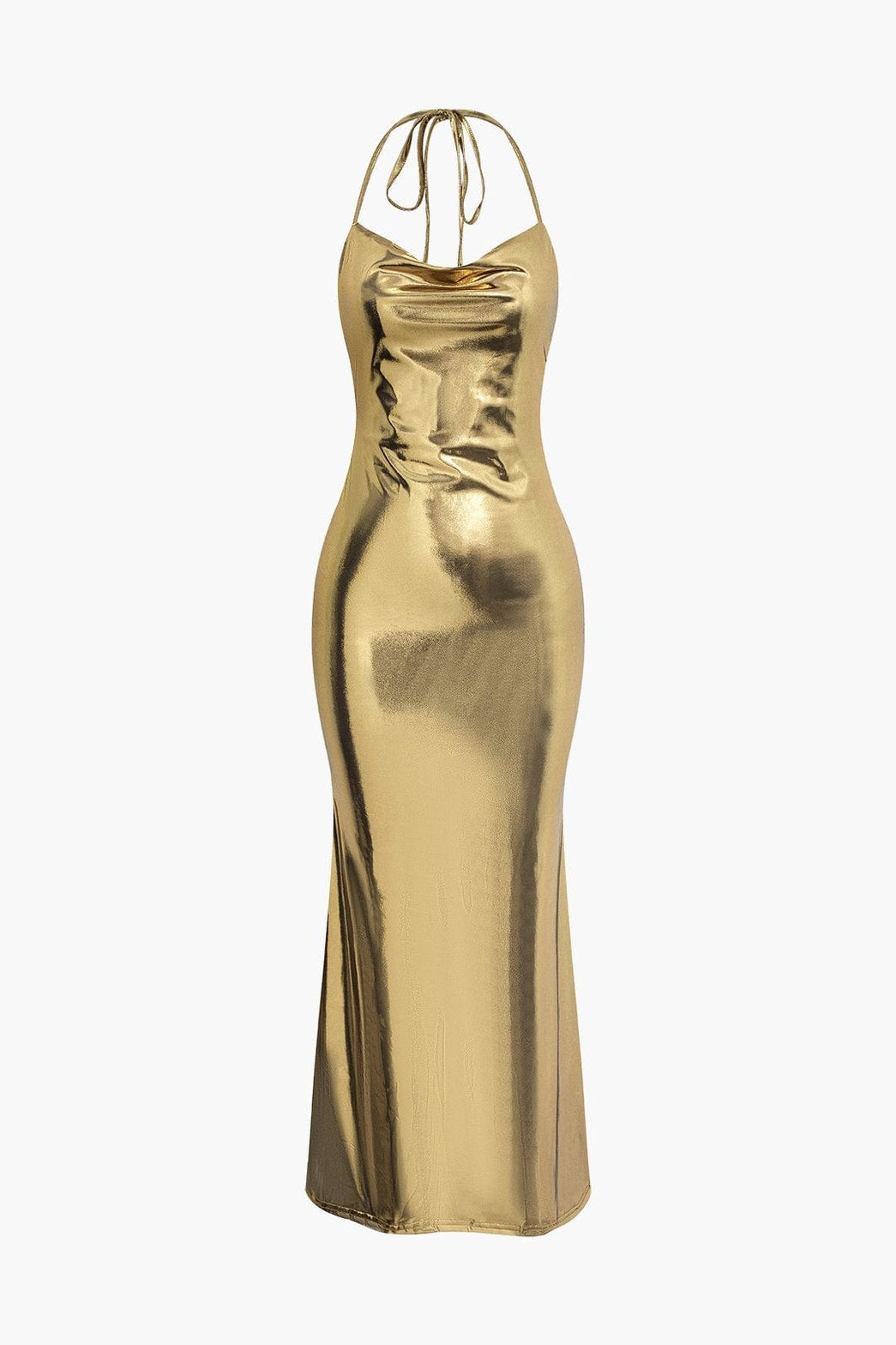 Robe longue dorée élégante étoile
