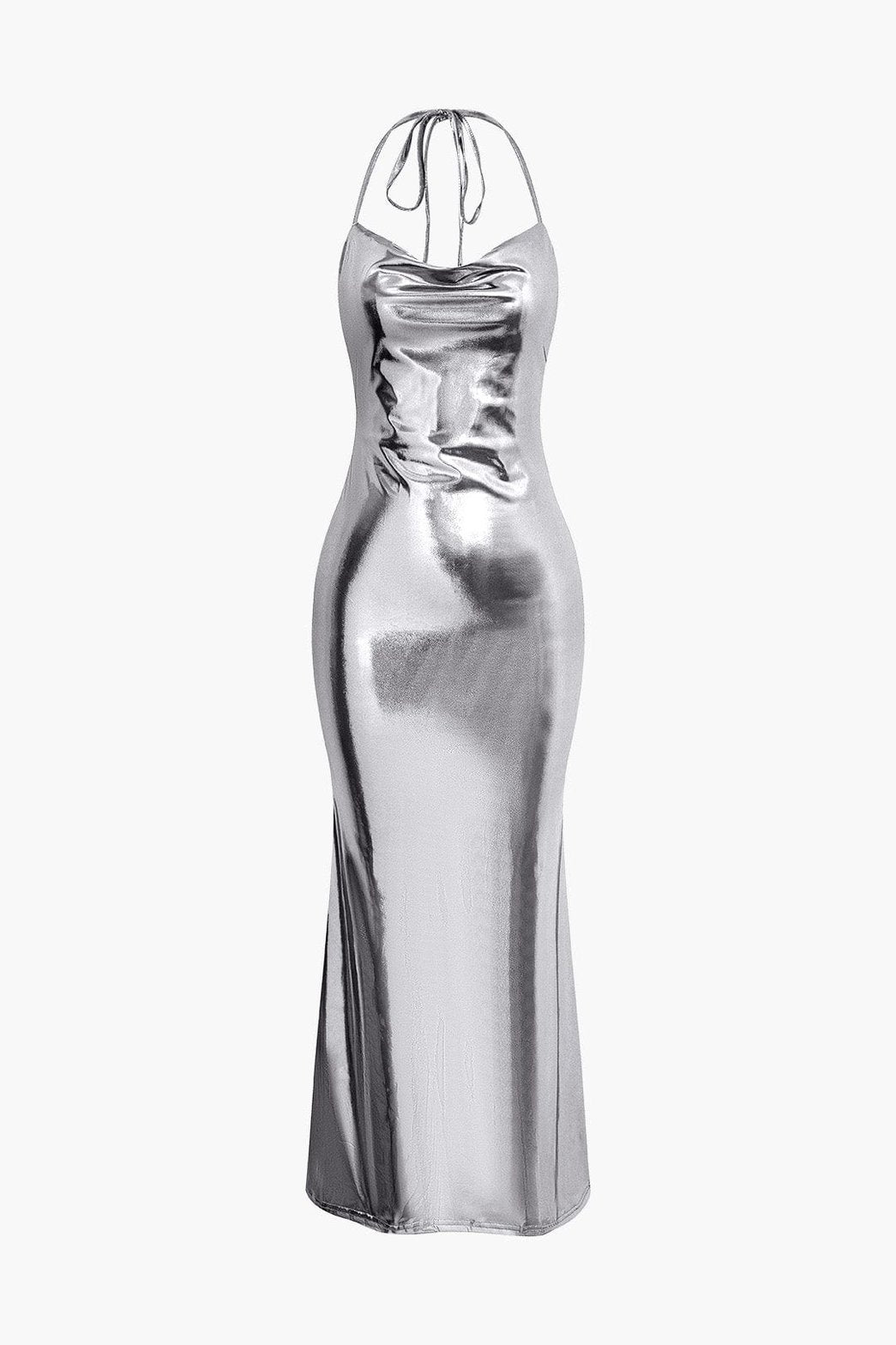 Robe brillante ajustée océan