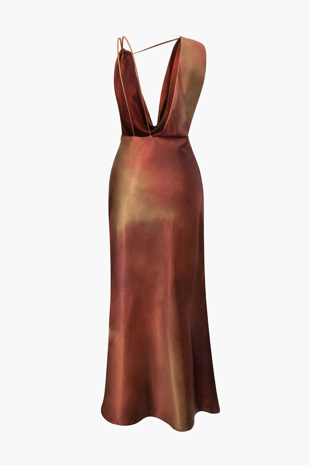 Robe longue drapée vue dos harmonie