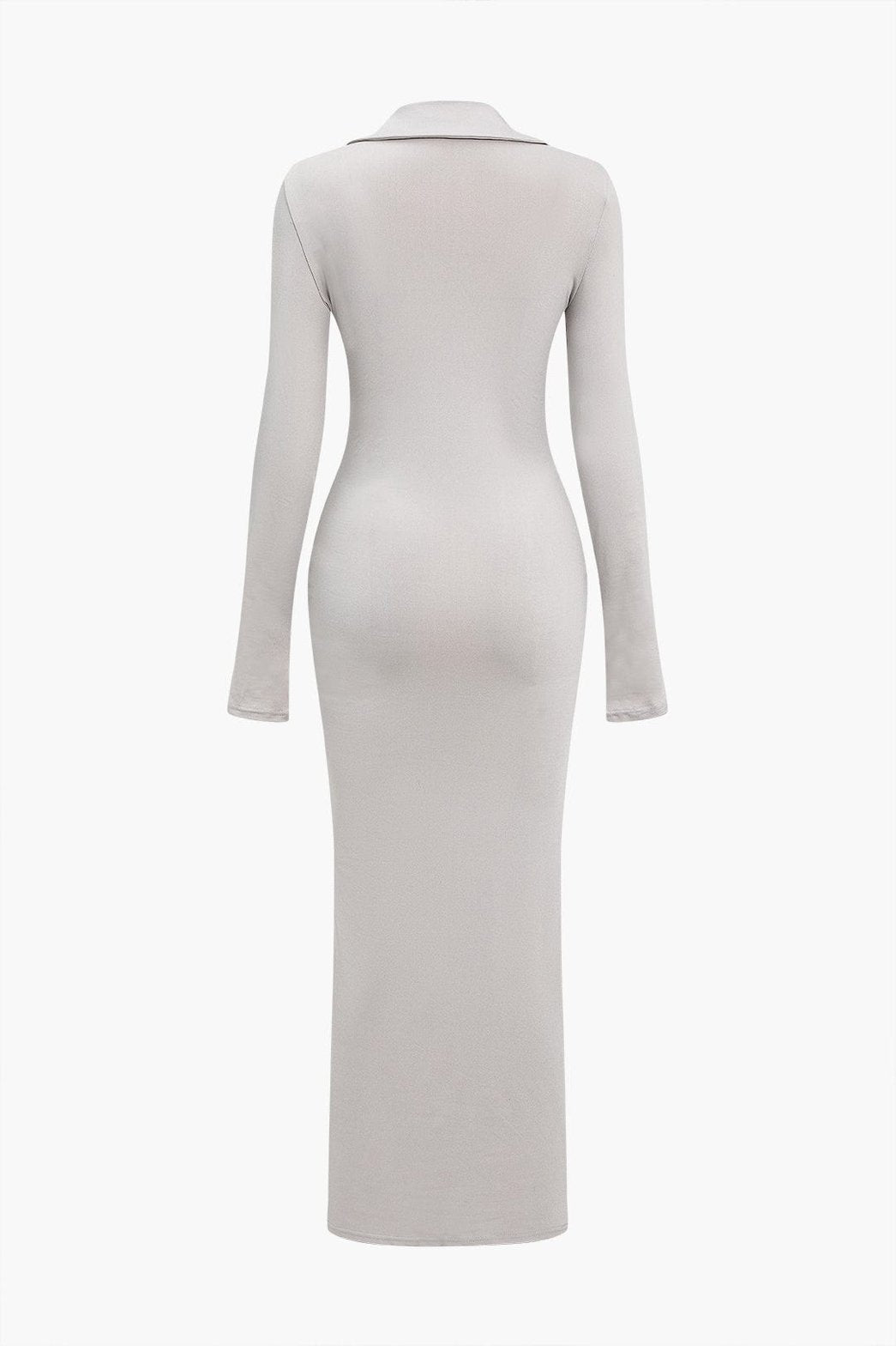 Robe longue à fronces et manches longues soleil