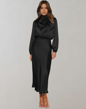 Robe satin vue complète - Charme
