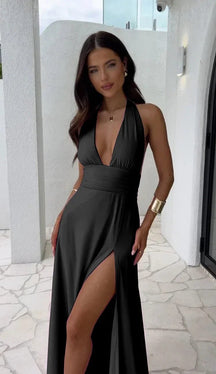Robe de soirée sophistiquée jade