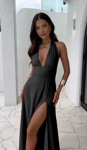 Robe de soirée sophistiquée jade