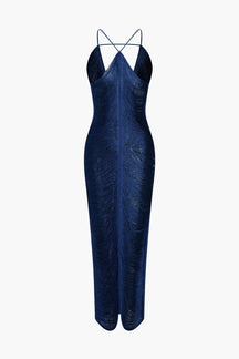 Robe longue dorée resplendissant