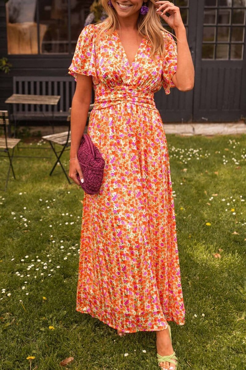 Robe longue fleurie été soleil