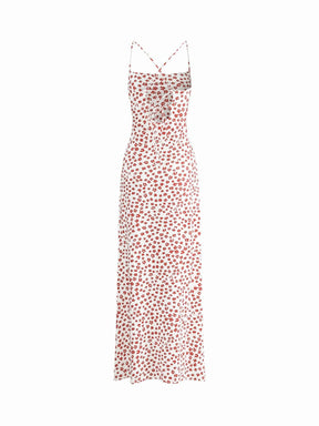 Robe longue dos nu fleurie ocean