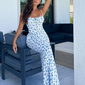 Robe maxi à imprimé fleuri - Océan