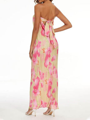 Robe longue sans manches fleurie - Douceur