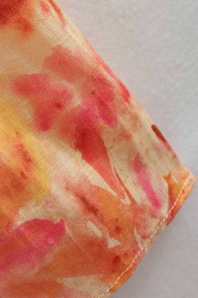 Robe longue orange vue complète étoile