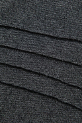 Robe longue grise fendue style