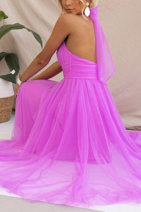 Robe élégante rose pâle volupté