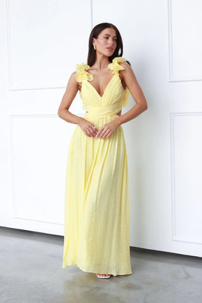 Robe longue décolletée lumière