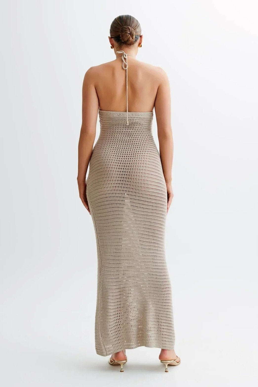 Robe moulante à fleurs lumière