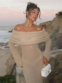 Robe longue sophistiquée été blanc cristal