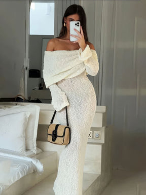 Robe longue fluide blanc éclatant zéphyr