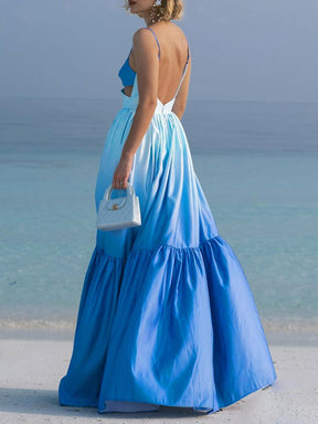 Robe longue été romantique vague
