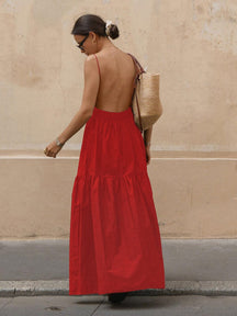 Robe maxi dos nu élégante rêve