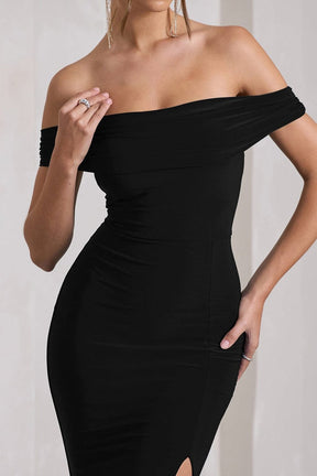 Robe longue élégante avec fente cascade