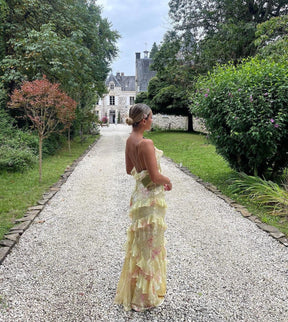 Robe de cérémonie rose pâle perle