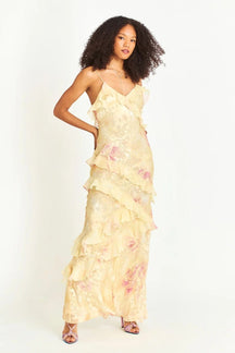 Robe longue de soirée jade