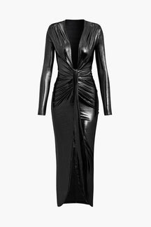 Robe moulante dorée glamour jade