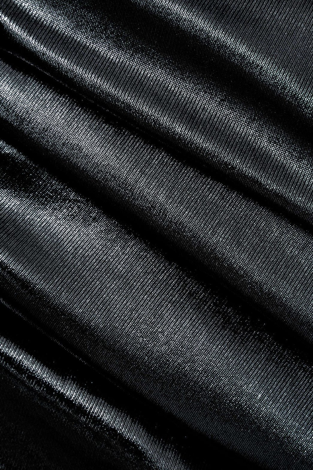 Robe plissée fendue métallisée opale