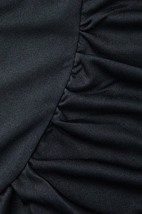 Robe moulante manches courtes velours