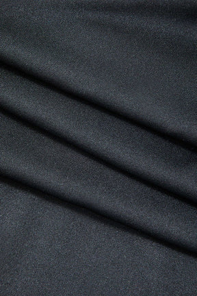 Robe longue col V élégante saphir