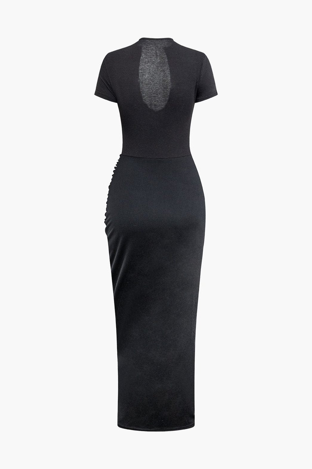 Robe longue col V drapée cristal