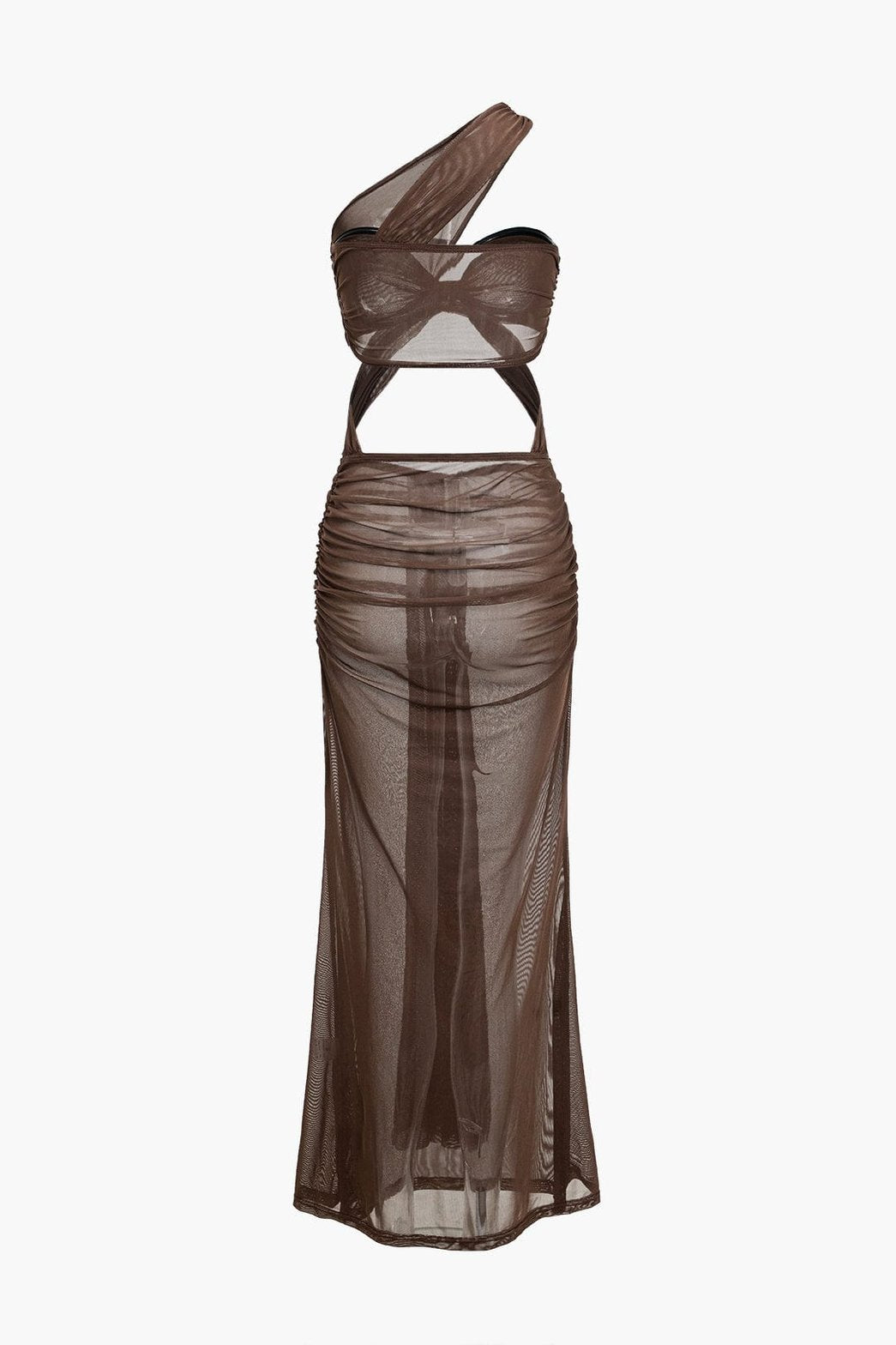 Robe longue moulante vue de dos soleil