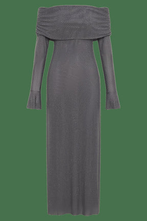 Robe de gala pailletée jade