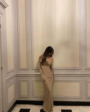 Robe longue sophistiquée topaze